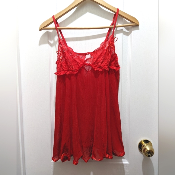 2/$45 Lingerie Lace and Netting Slip Dress - Picture 2 of 8